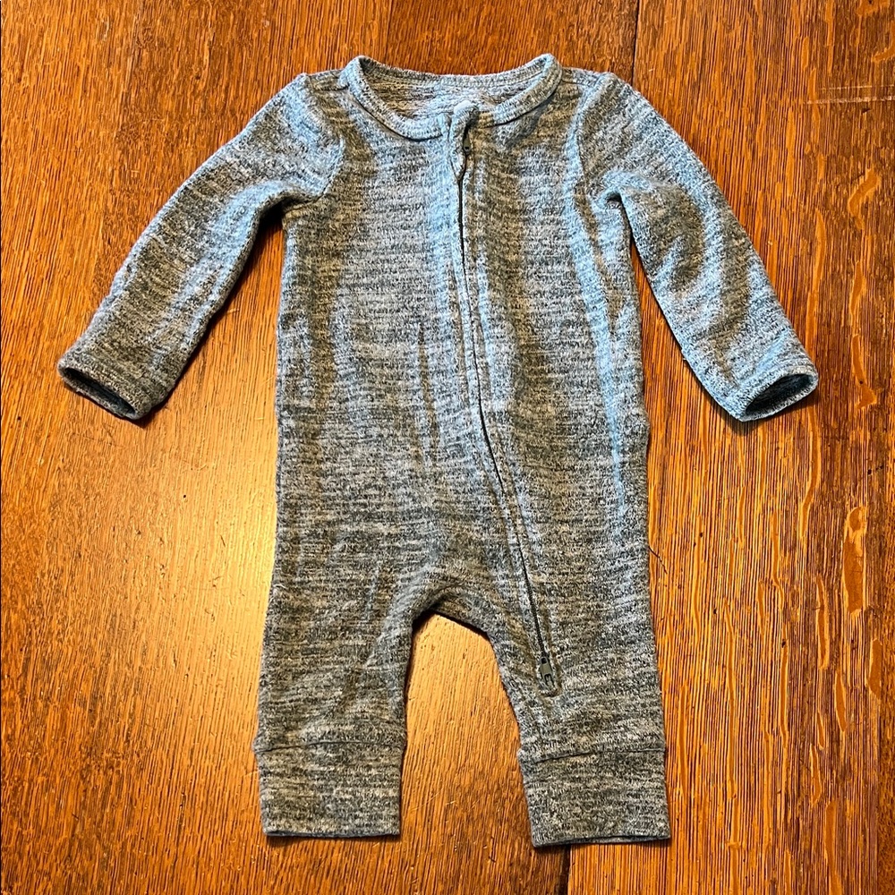 Cozy Gray soft sweater onesie